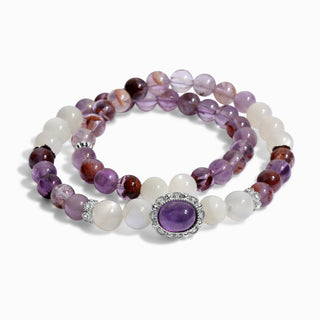 Mystic Flow | Amethyst Double Layer Bracelet - MiraVana Jewelry