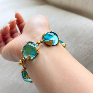 Sea Breeze｜Blue - Green Liuli Bracelet - MiraVana Jewelry