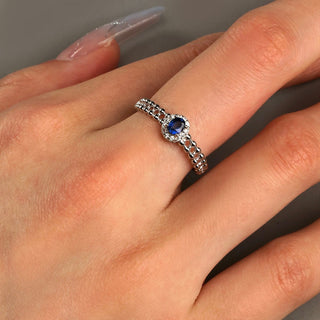 Celestial Bond | Blue Sapphire Ring Adjustable - MiraVana Jewelry