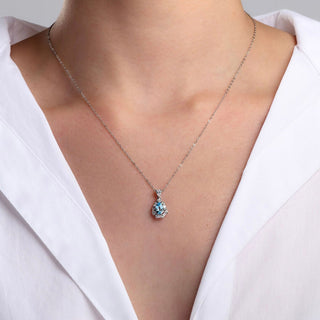 Skyward Drift | Blue Topaz Necklace - MiraVana Jewelry