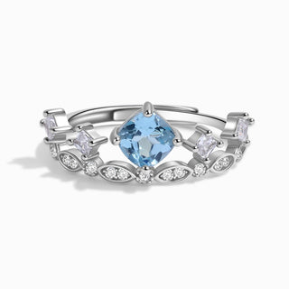 Radiant Crown | Blue Topaz Ring Adjustable - MiraVana Jewelry