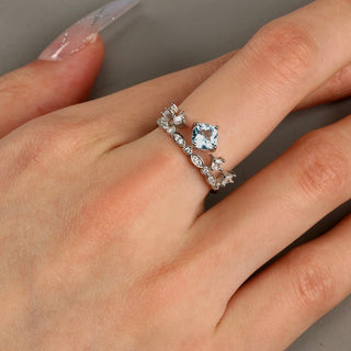 Radiant Crown | Blue Topaz Ring Adjustable - MiraVana Jewelry