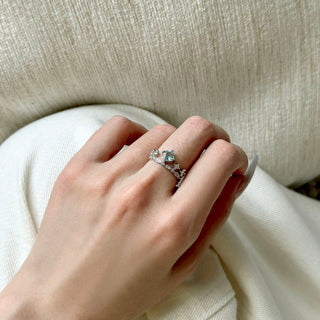 Radiant Crown | Blue Topaz Ring Adjustable - MiraVana Jewelry