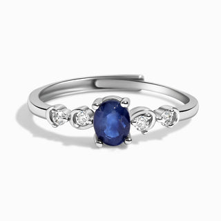 Blue Whisper | Dainty Sapphire Ring Adjustable - MiraVana Jewelry