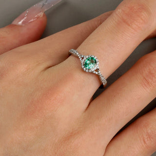 Verdant Bloom | Emerald Ring Adjustable - MiraVana Jewelry