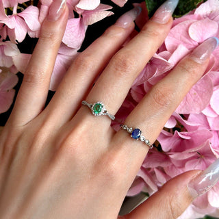 Verdant Bloom | Emerald Ring Adjustable - MiraVana Jewelry