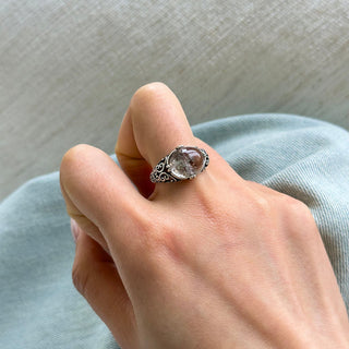 Hidden Realms | Ghost Crystal Ring Adjustable - MiraVana Jewelry