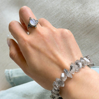 Intuition Flow | Moonstone & Clear Quartz Jewelry Set - MiraVana Jewelry