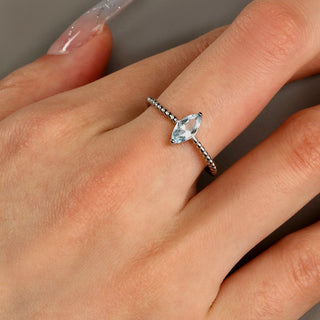 Moonlit Whispers | Marquise Moonstone Ring Adjustable - MiraVana Jewelry