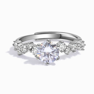 Stellar Gleam | Moissanite Comet Ring Adjustable - MiraVana Jewelry
