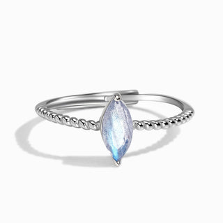 Moonlit Whispers | Marquise Moonstone Ring Adjustable - Moonlit Whispers | Marquise Moonstone Ring Adjustable - MiraVana Jewelry