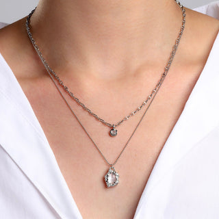 Lunar Harmony | Moonstone Double - layer Necklace - MiraVana Jewelry