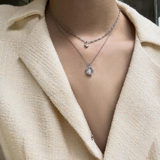 Lunar Harmony | Moonstone Double - layer Necklace - MiraVana Jewelry