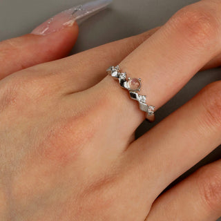 Lunar Radiance | Moonstone Engagement Ring Adjustable - MiraVana Jewelry