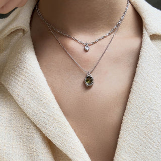 Heartfelt Glow | Peridot Double - layer Necklace - MiraVana Jewelry
