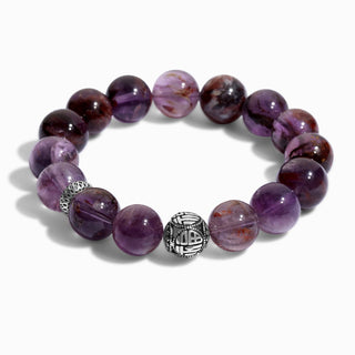 Inner Realms | Amethyst & Purple Phantom Quartz Bracelet - MiraVana Jewelry
