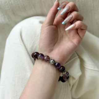 Inner Realms | Amethyst & Purple Phantom Quartz Bracelet - MiraVana Jewelry