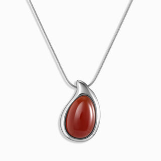 Radiant Ember | Red Agate Pendant Necklace - MiraVana Jewelry