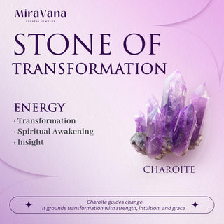 Mystic Bloom | Purple Charoite Vintage Ring Adjustable - MiraVana Jewelry