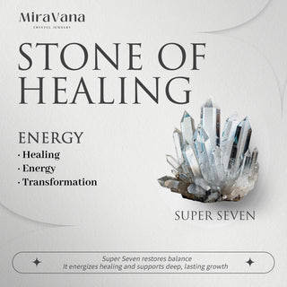 Midnight Essence | Super Seven Crystal Bracelet - MiraVana Jewelry